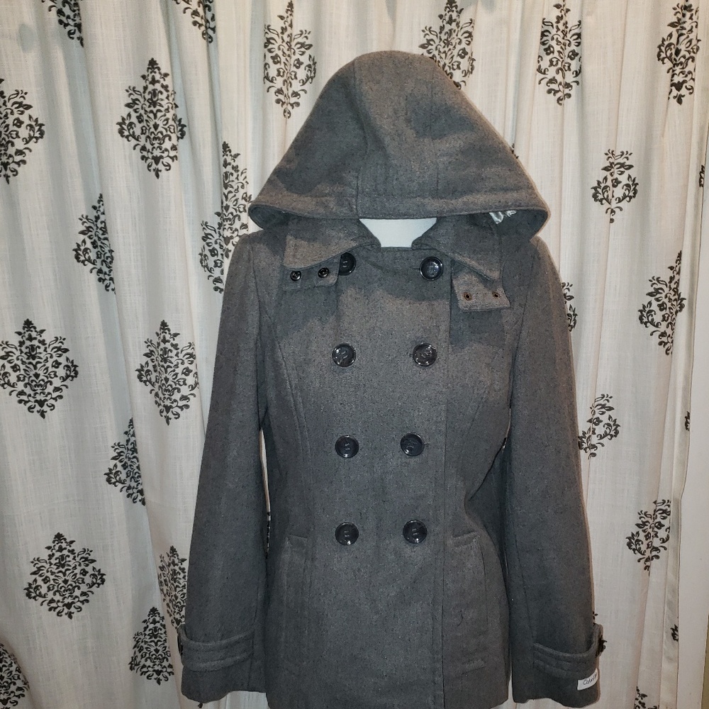 Great condition grey Calvin Klein Hooded Jacket 10